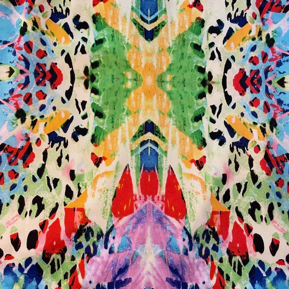 Eclectic Striped Abstract Body Con Mini Dress Women Small - Picture 4 of 6